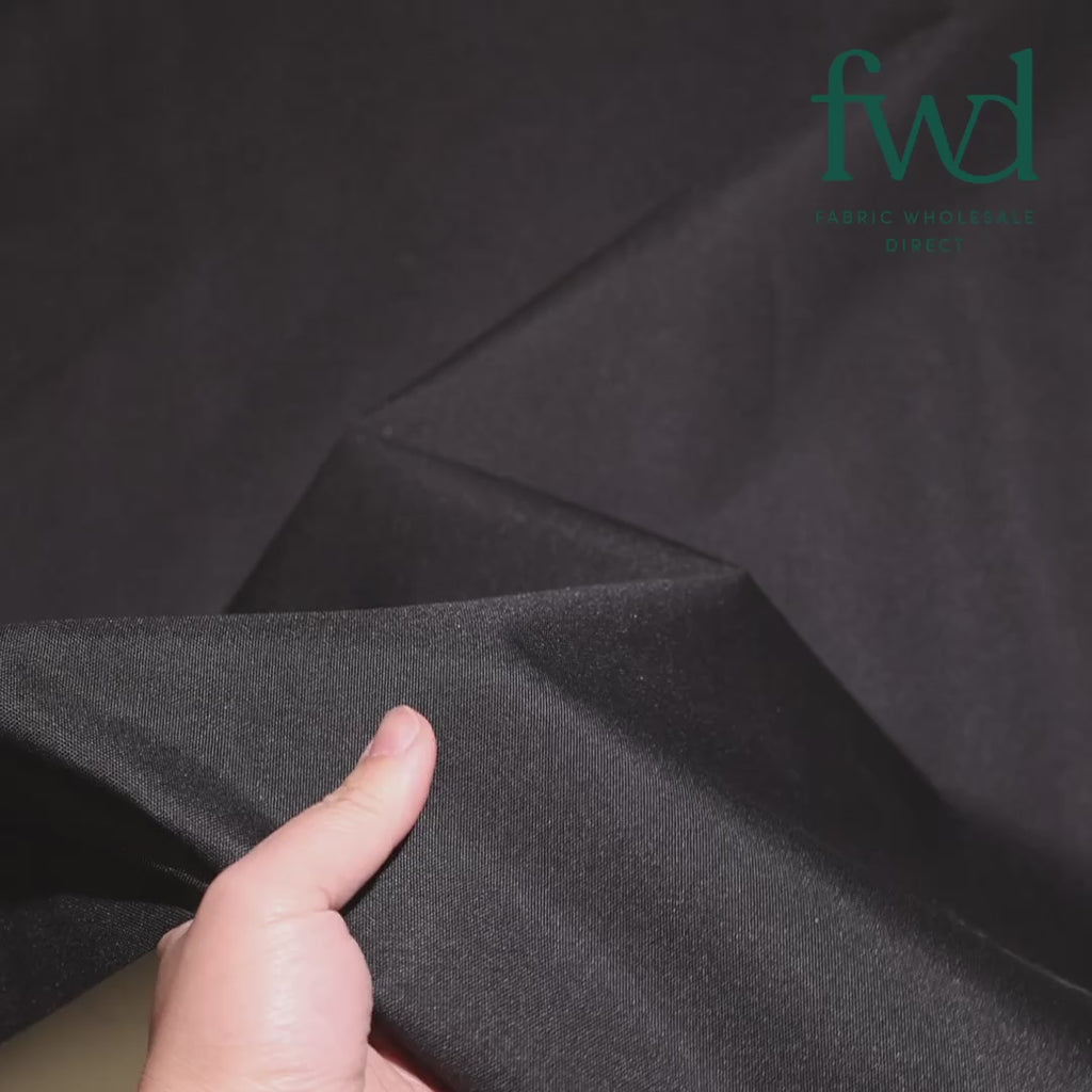 Ottertex® Solution Dyed Polyester Waterproof Canvas Black Video|SV574939