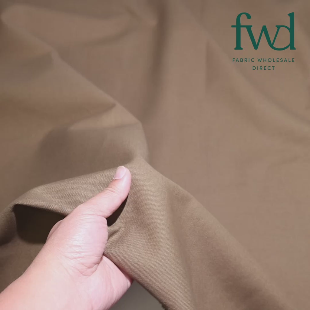 10 Oz Cotton Duck Canvas Fabric Mocha Video|SV577265
