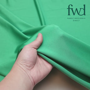 Stretch Crepe Scuba Double Knit Kelly Green Fabric Video|SV577171