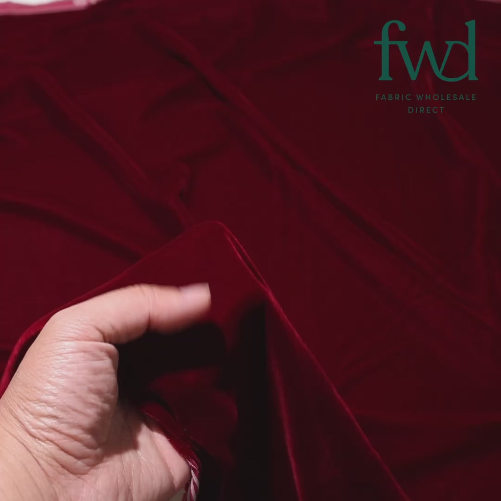 Micro Velvet Fabric Wine Video|SV571517