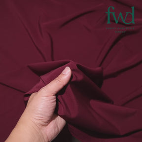Stretch Polyester Tissue Faille Wine Fabric Video|SV582309