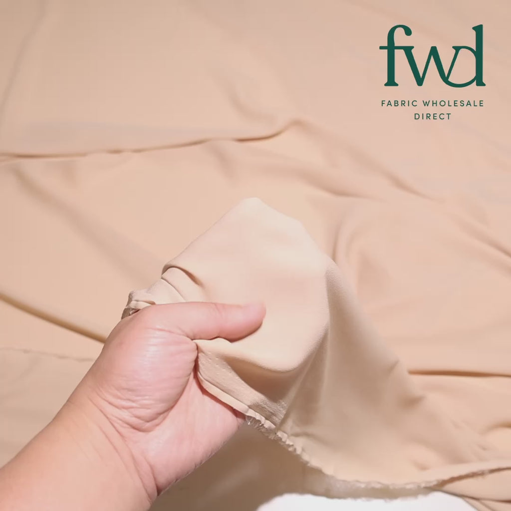 Polyester Crepe Georgette Chiffon Fabric Nude Video|SV576998
