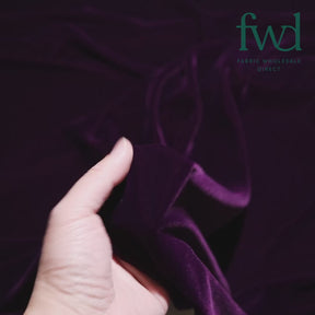 Micro Velvet Fabric Plum Video|SV571518