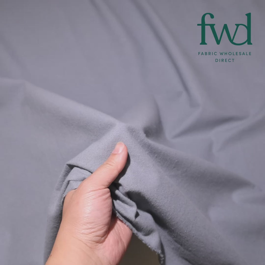 Cotton Flannel Charcoal Fabric Video|SV573547