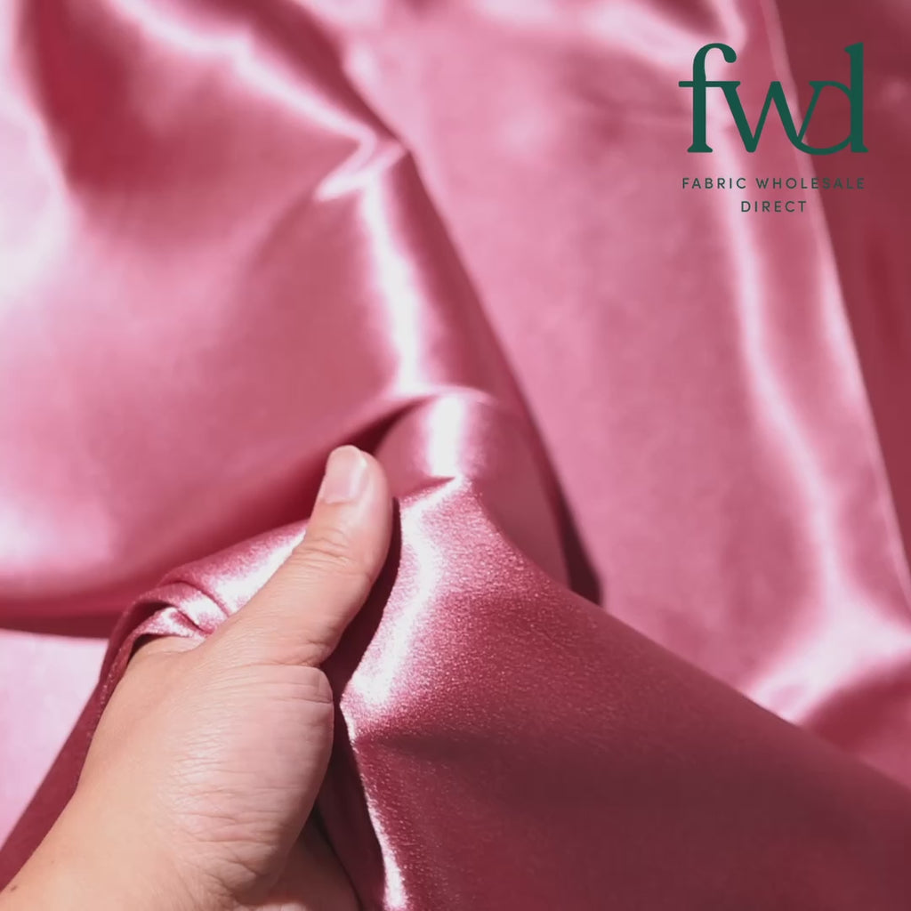 Classic Spun Yarn Polyester Crepe Back Satin Dusty Rose Fabric Video|SV582164
