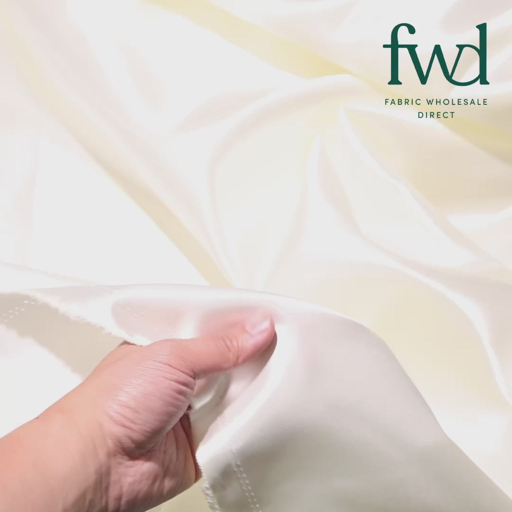 Bridal Satin Off White Fabric Video|SV573517