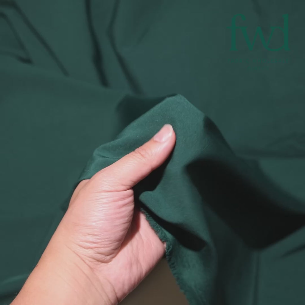 Stretch Polyester Tissue Faille Hunter Green Fabric Video|SV582290