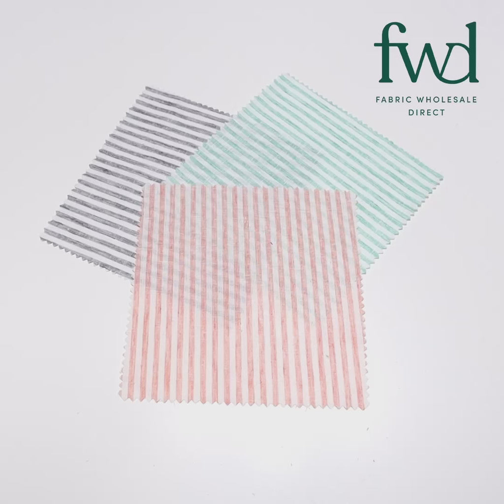 University Stripe Linen Look Fabric SV579002 Black / White 4