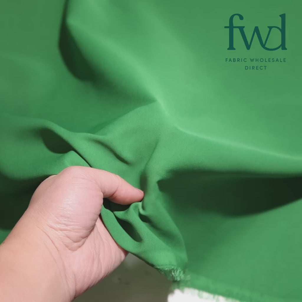 Polyester Crepe Georgette Chiffon Fabric Kelly Green Video|SV580472