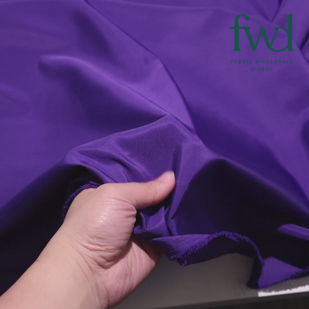 Silky Polyester Pongee Fabric Purple Video|SV582885 
