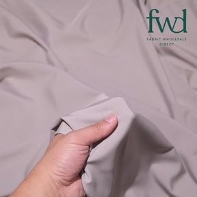 Stretch Polyester Tissue Faille Silver Fabric Video|SV582305