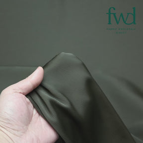 Matte Striped Crinkle Stretch Satin Olive Green Fabric Video|SV581461