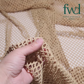 Cabaret Stretch Mesh Tan Fabric Video|SV570312