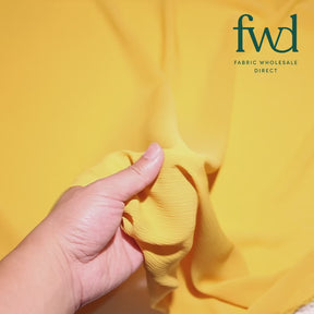 Polyester Crinkle Georgette Gold Fabric Video|SV582320