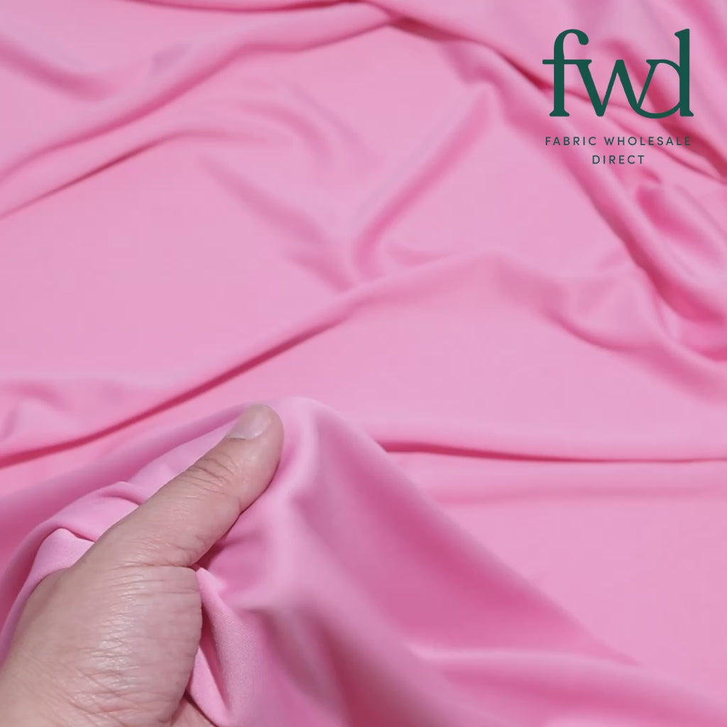 Polyester Interlock Knit Lining Fabric Baby Pink Video|SV583043