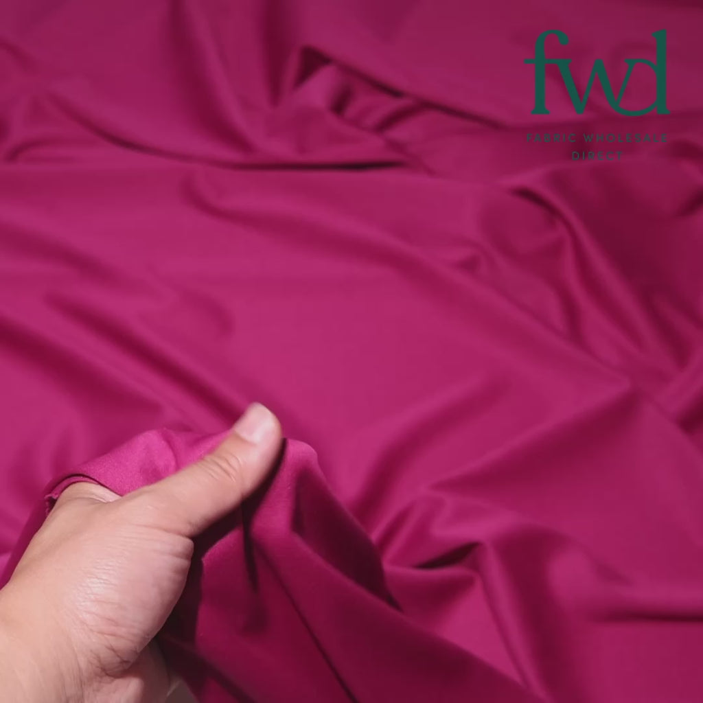Polyester Interlock Knit Lining Magenta Fabric Video|SV575265