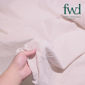Striped Cotton Seersucker Fabric Khaki Video|SV582650