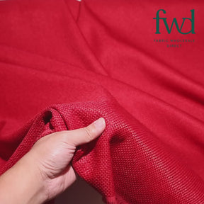 Plain Woven Inlay Upholstery Red Fabric Video|SV580301