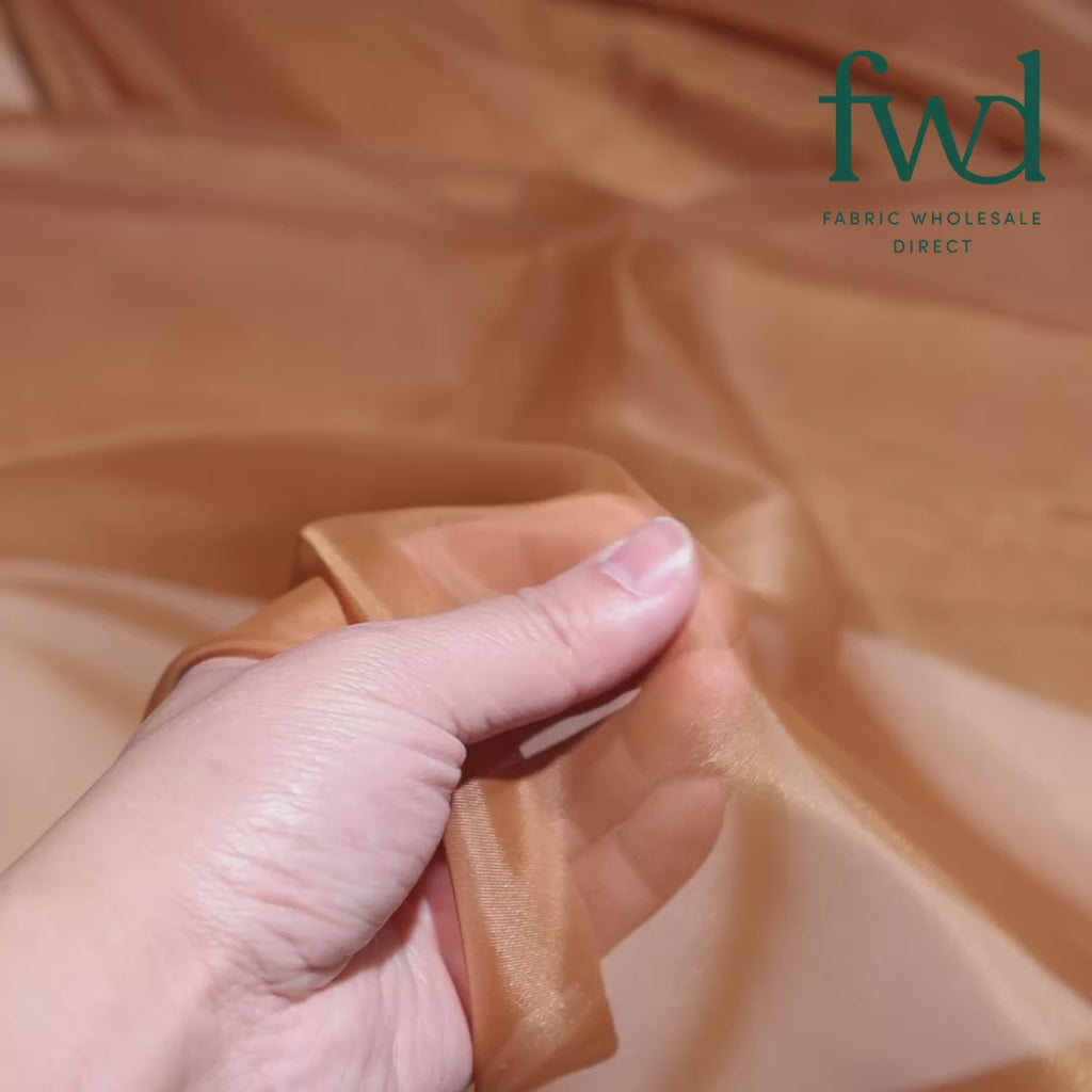 Sheer Voile (118 Inch) Coffee Fabric Video|SV570968