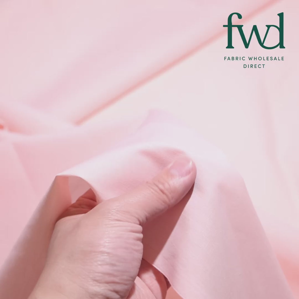 Cotton Polyester Broadcloth (44/45 Inch) Blush Fabric Video|SV577698