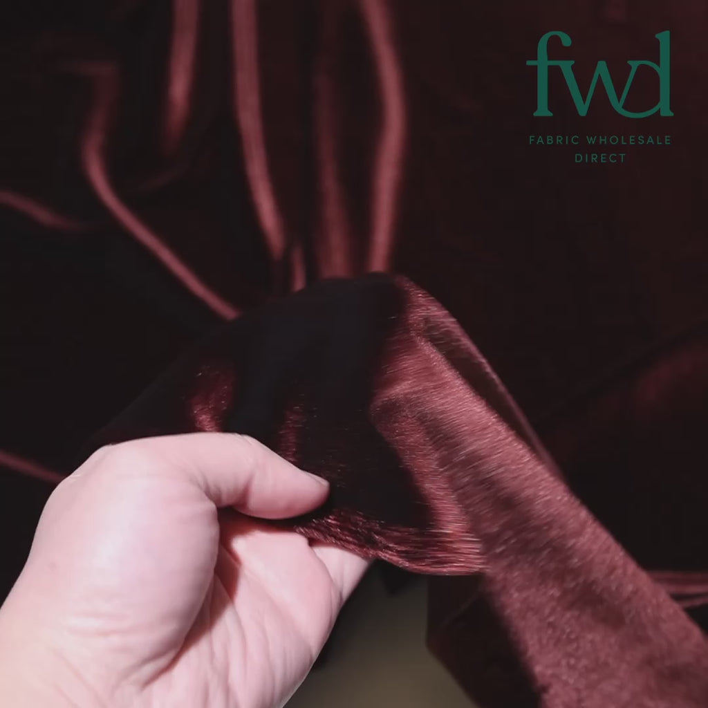 Stretch Velvet Brown Fabric Video|SV571511