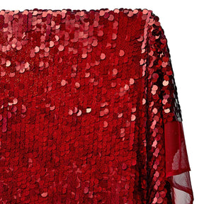 Paillette Circle Sequins On Mesh Fabric SV582262 Holographic Red Image A1
