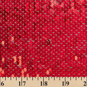 Two Sided Reversible Sequins On Stretch Mesh Fabric SV574633 Gold / Red 3