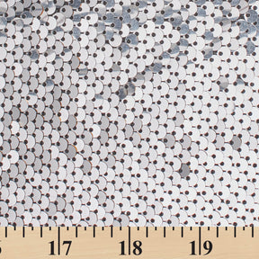 Two Sided Reversible Sequins On Stretch Mesh Fabric SV576257 Black / Silver 3