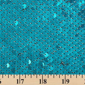 Two Sided Reversible Sequins On Stretch Mesh Fabric SV576256 Gold / Turquoise 3