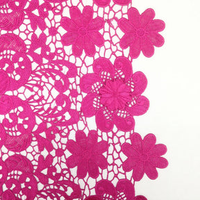 Fuchsia Lily Flower Guipure Lace Fabric SV570721 1