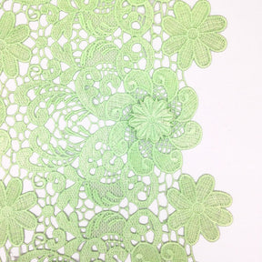 Light Lime Lily Flower Guipure Lace Fabric SV570719 1