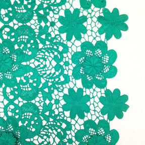 Spring Green Lily Flower Guipure Lace Fabric SV570717 1