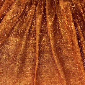 Metallic Eyelash Lame Fabric SV574642 Orange 1