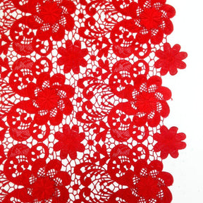 Red Lily Flower Guipure Lace Fabric SV570718 1