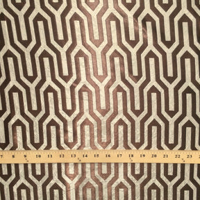 Brown Velvet Jacquard Fabric 9162 SV570441 3