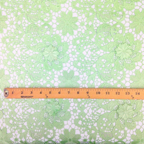 Light Lime Lily Flower Guipure Lace Fabric SV570719 3