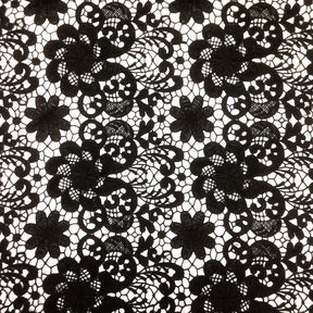 Black Lily Flower Guipure Lace Fabric SV570722 2