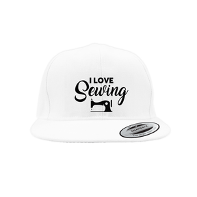 I Love Sewing Snapback Cap Caps Snapback Embroidery White 2022020201475786 White 1