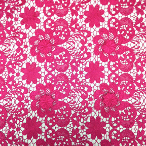 Fuchsia Lily Flower Guipure Lace Fabric SV570721 3
