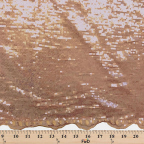 All Over Micro Sequins Starlight On Stretch Mesh Fabric