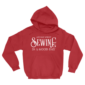 Any Day Spent Sewing Is A Good Day Hoodie Apparel Dtg Hoodie Gildan 18500 S Red Mens Cf 20220131223730635 Red 1