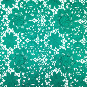Spring Green Lily Flower Guipure Lace Fabric SV570717 3