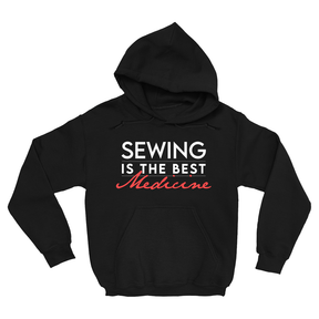 Sewing Is The Best Medicine Hoodies Apparel Dtg Hoodie Gildan 18500 S Black Mens Cf 20220131205419957 Black 1