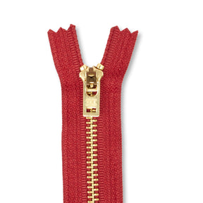 Ykk 5 Brass Closed End Jean Zipper SV578642 Cameo Red 1