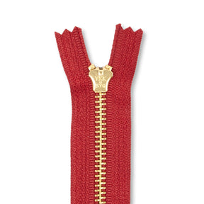 Ykk 5 Brass Closed End Jean Zipper SV578642 Cameo Red 2