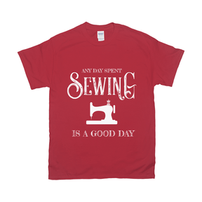 Any Day Spent Sewing Is A Good Day Tee Apparel Dtg Tshirt Gildan 2000 S Red Mens Cf 20220129041436804 Red 1