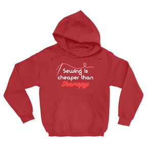 Sewing Is Cheaper Than Therapy Hoodies Apparel Dtg Hoodie Gildan 18500 S Red Mens Cf 20220131211556852 Red 1
