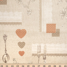 Suppertime Oilcloth Fabric SV578085 Terracotta 4