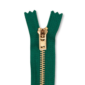 Ykk 5 Brass Closed End Jean Zipper SV578637 Pinecone Green 1