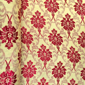 Burgundy Velvet Jacquard Fabric 9025 SV570426 1